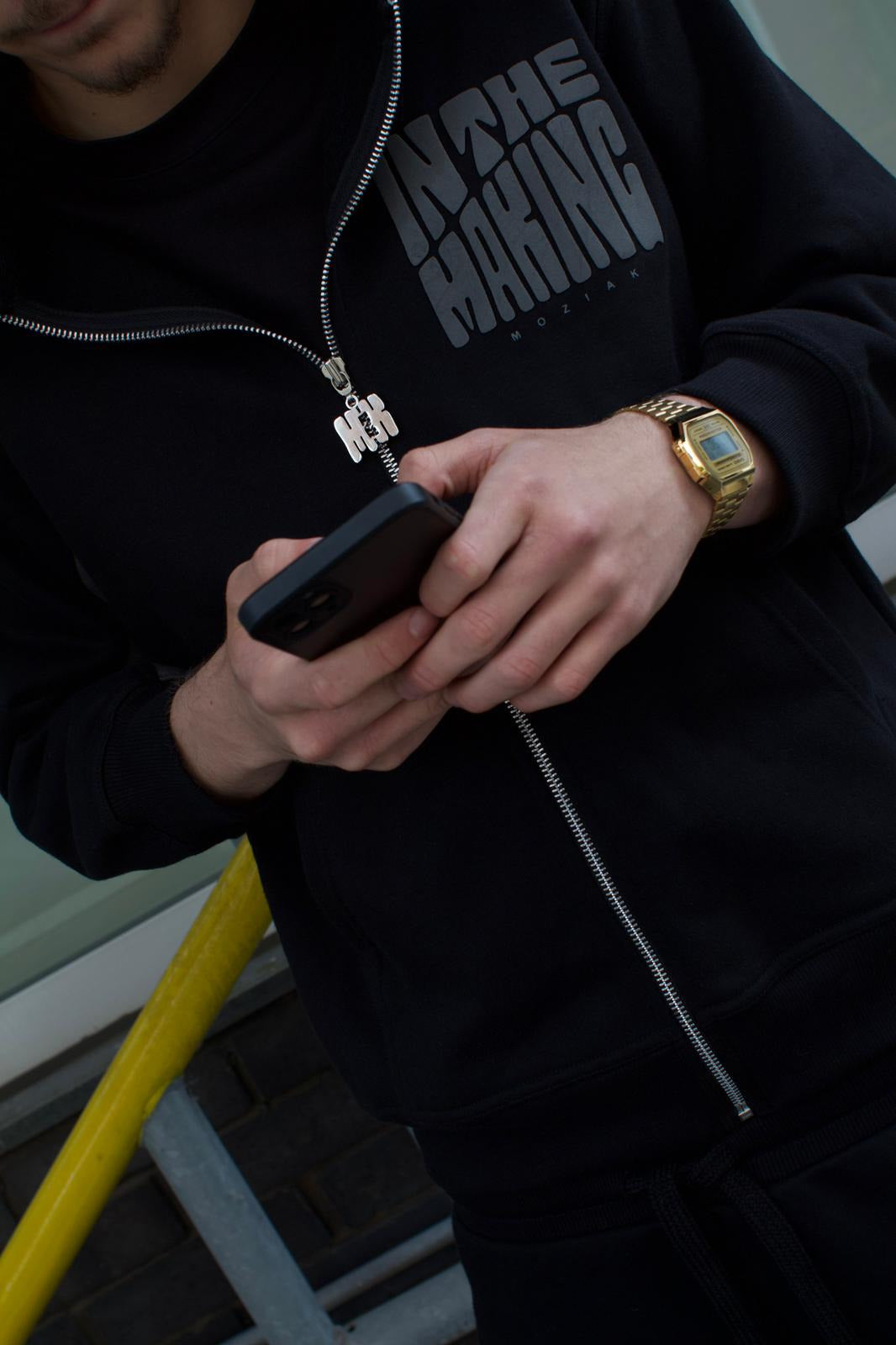 ITM ZIP-UP TRACKSUIT - BLACK