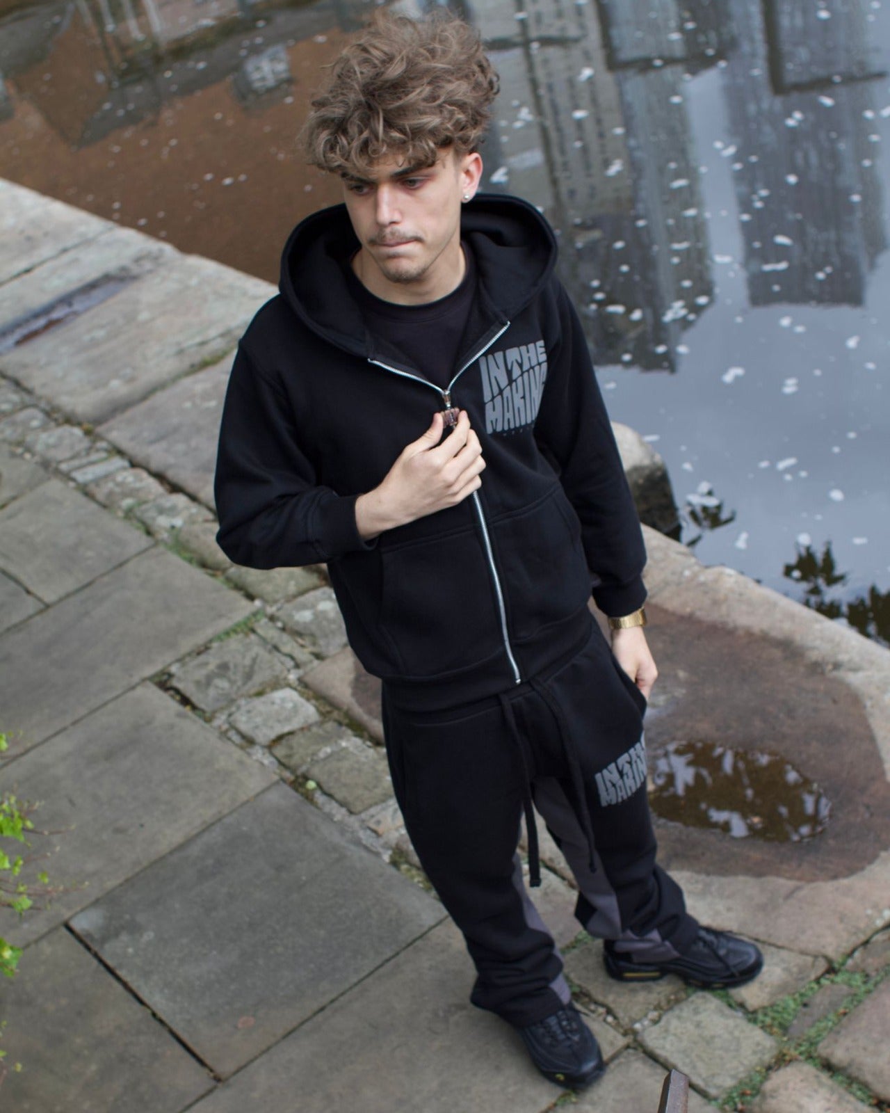 ITM ZIP-UP TRACKSUIT - BLACK