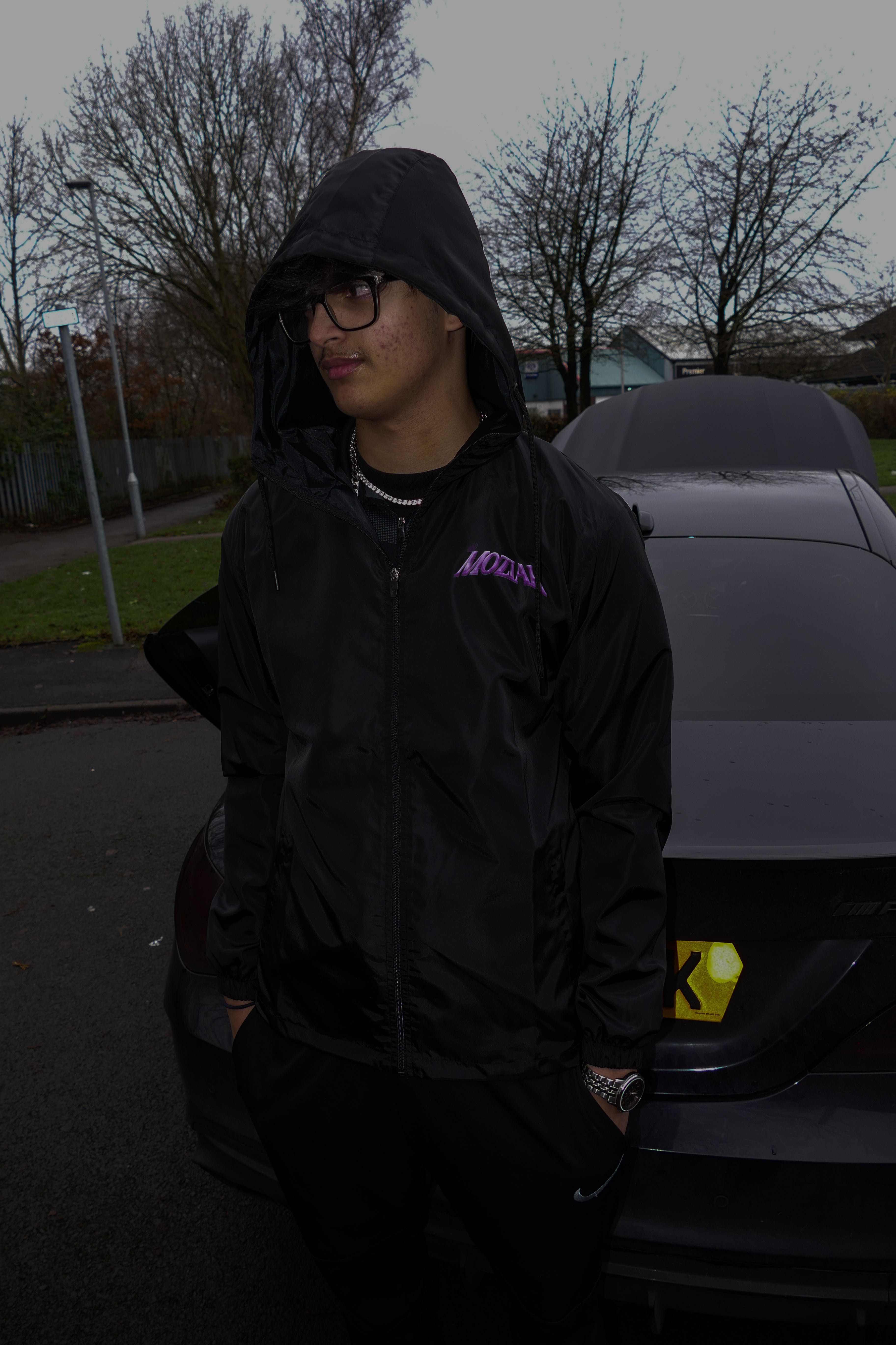 Note Windbreaker Jacket - Purple