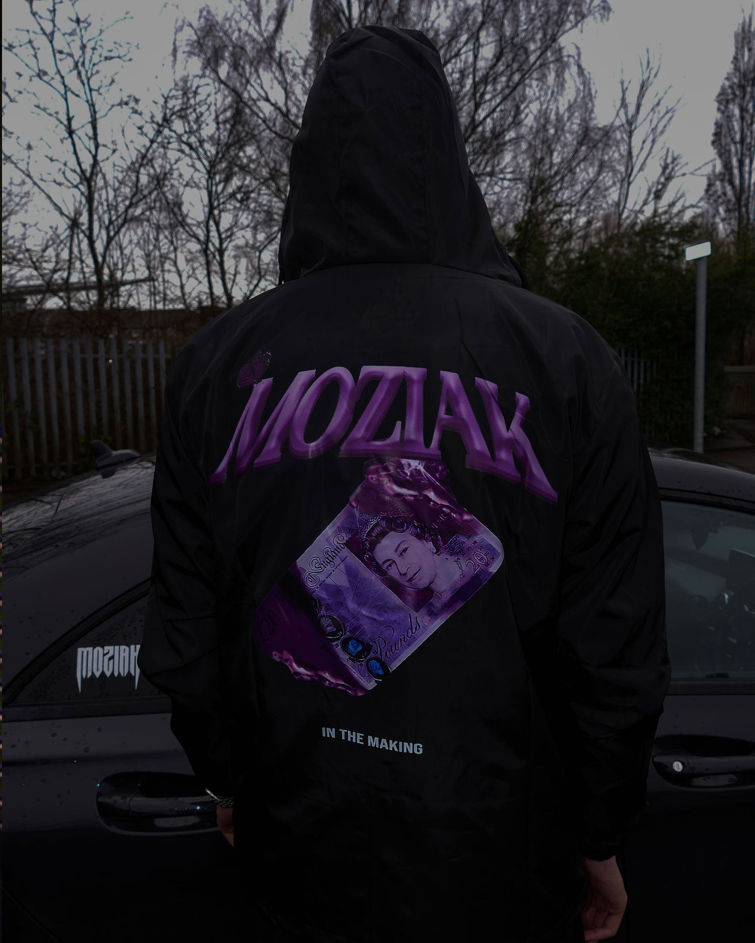 Note Windbreaker Jacket - Purple