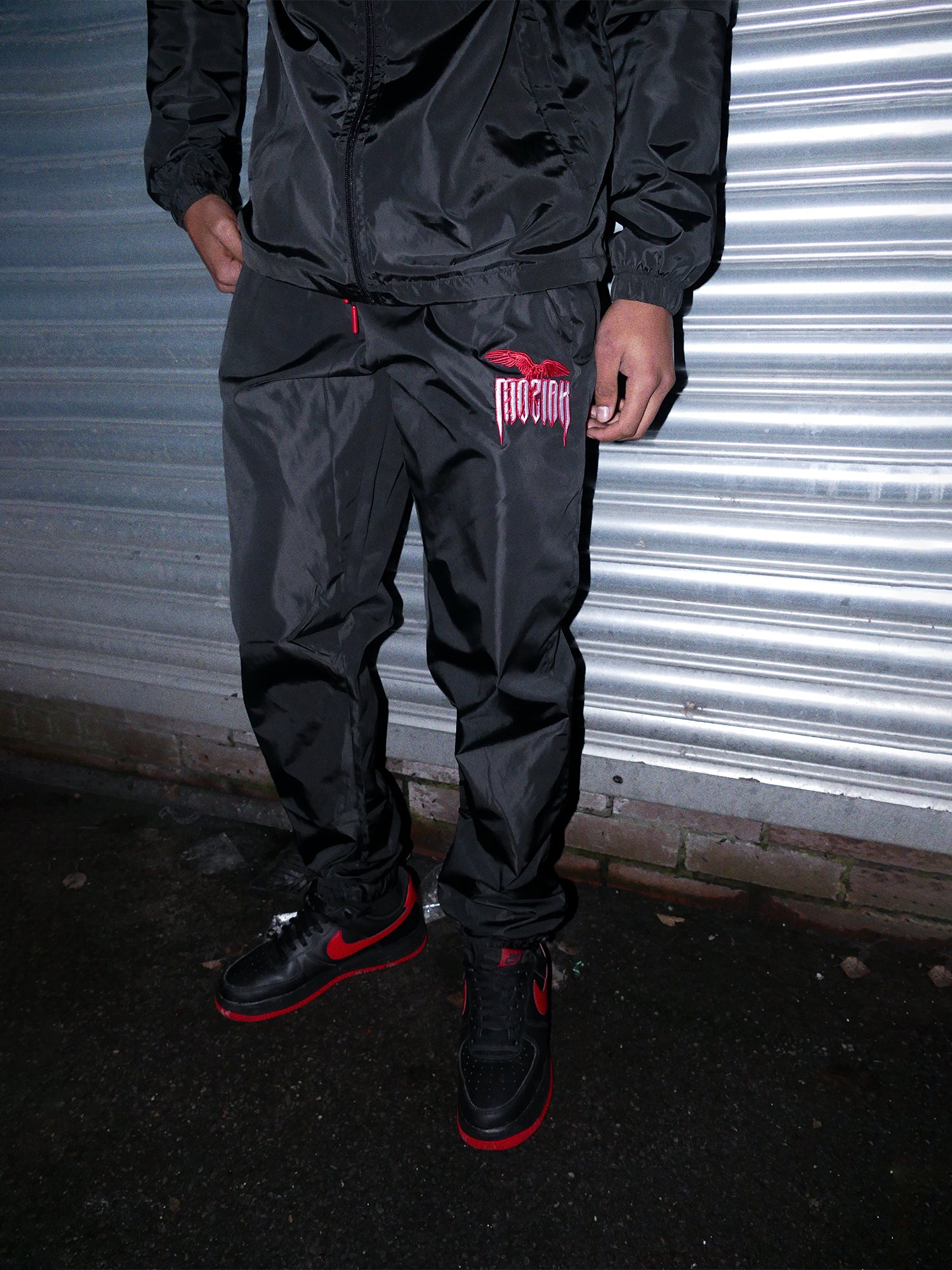 Macaw Windbreaker Bottoms - Red